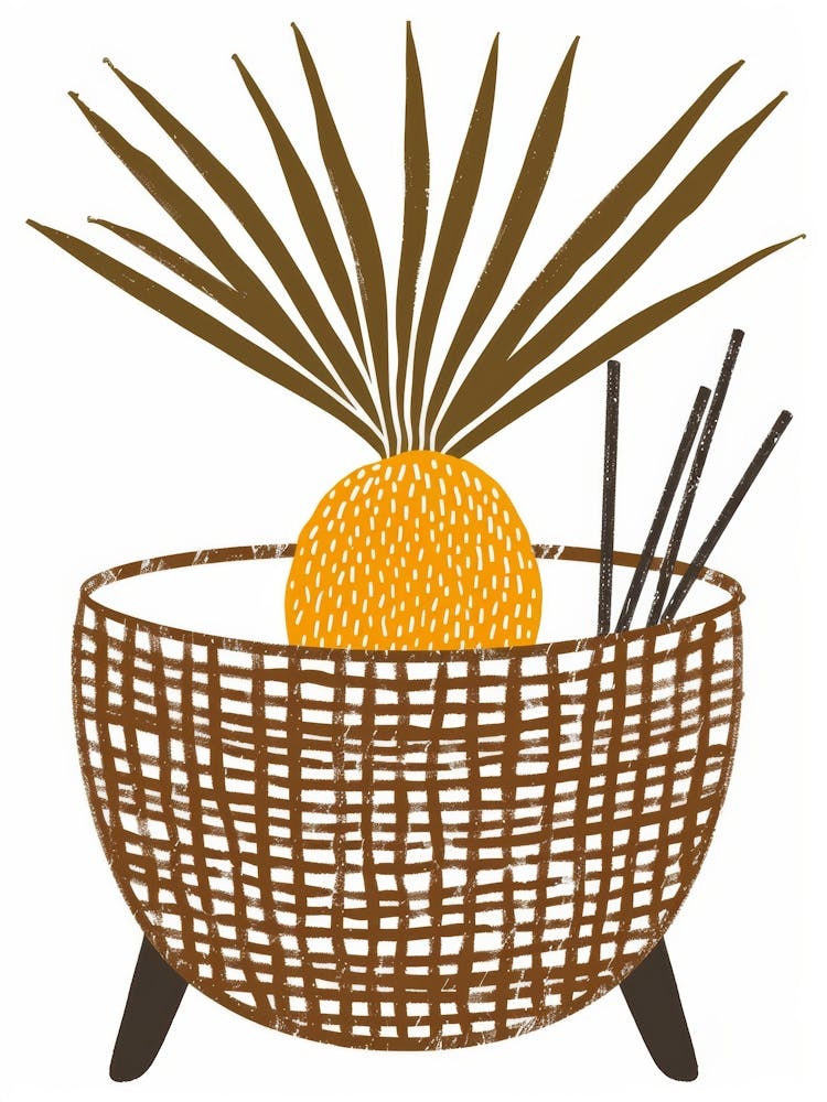 Pineapple In A Basket