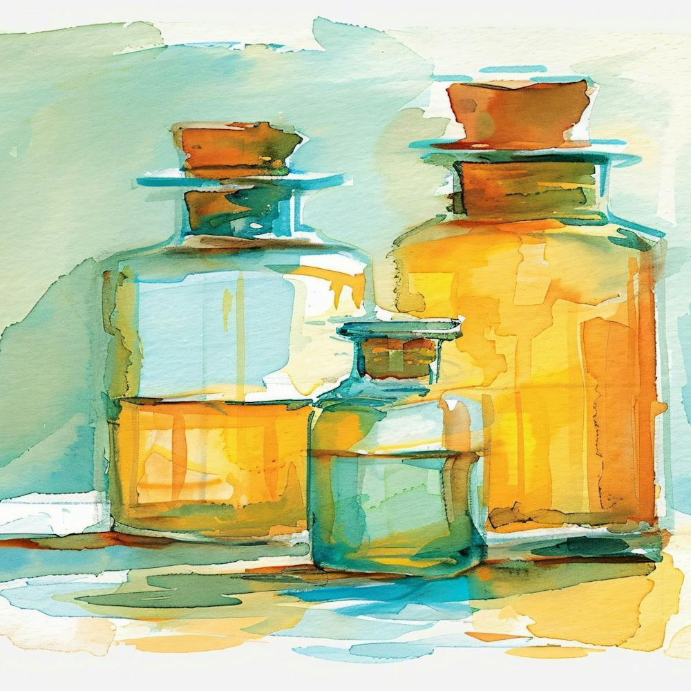 Watercolor Jars