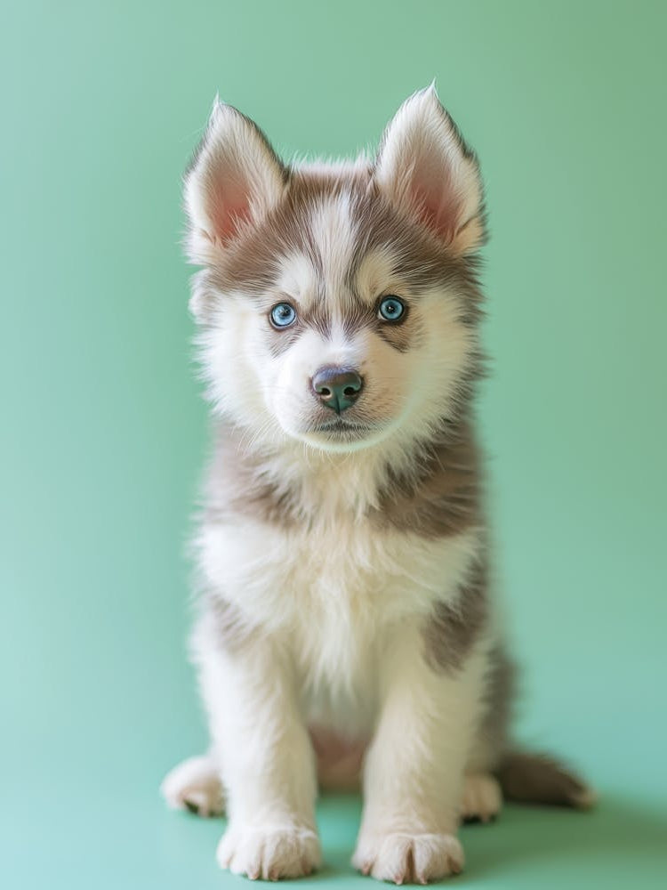 Husky Puppy. Generated with AI. 3