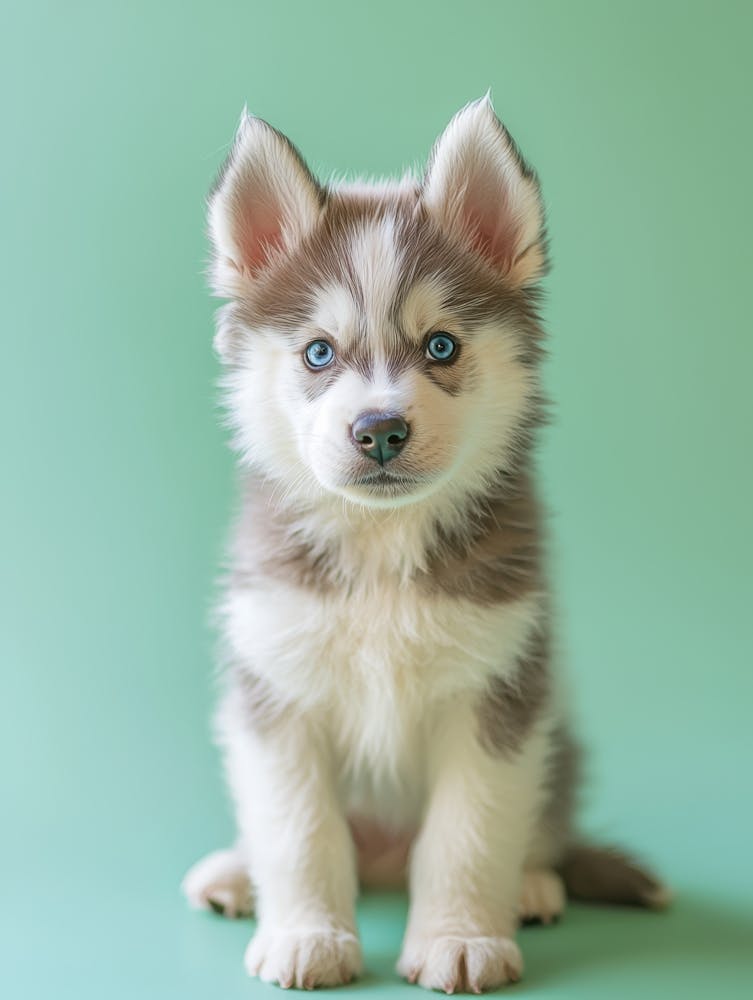 Husky Puppy. Generated with AI. 3
