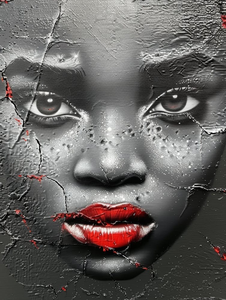 Black Girl With Red Lips