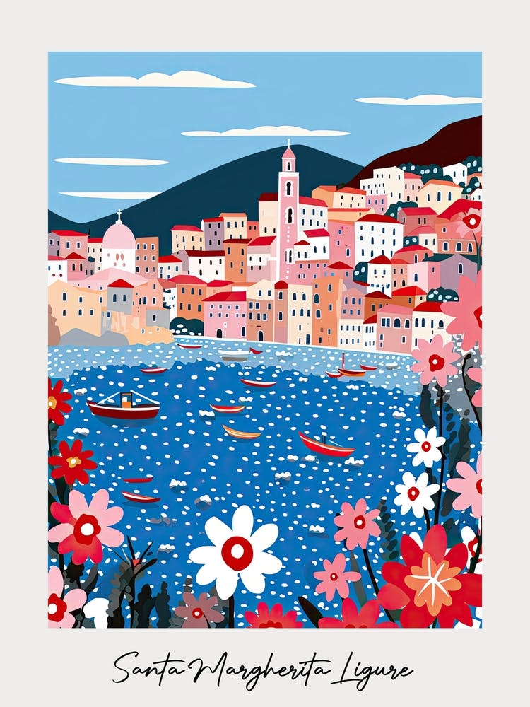 Poster Of Santa Margherita Ligure, Italy, Illustration In The Style Of Pop Art 3