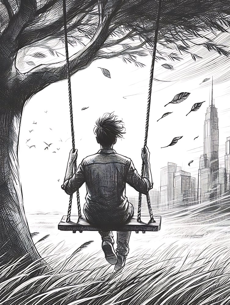 Swinging On A Tree
