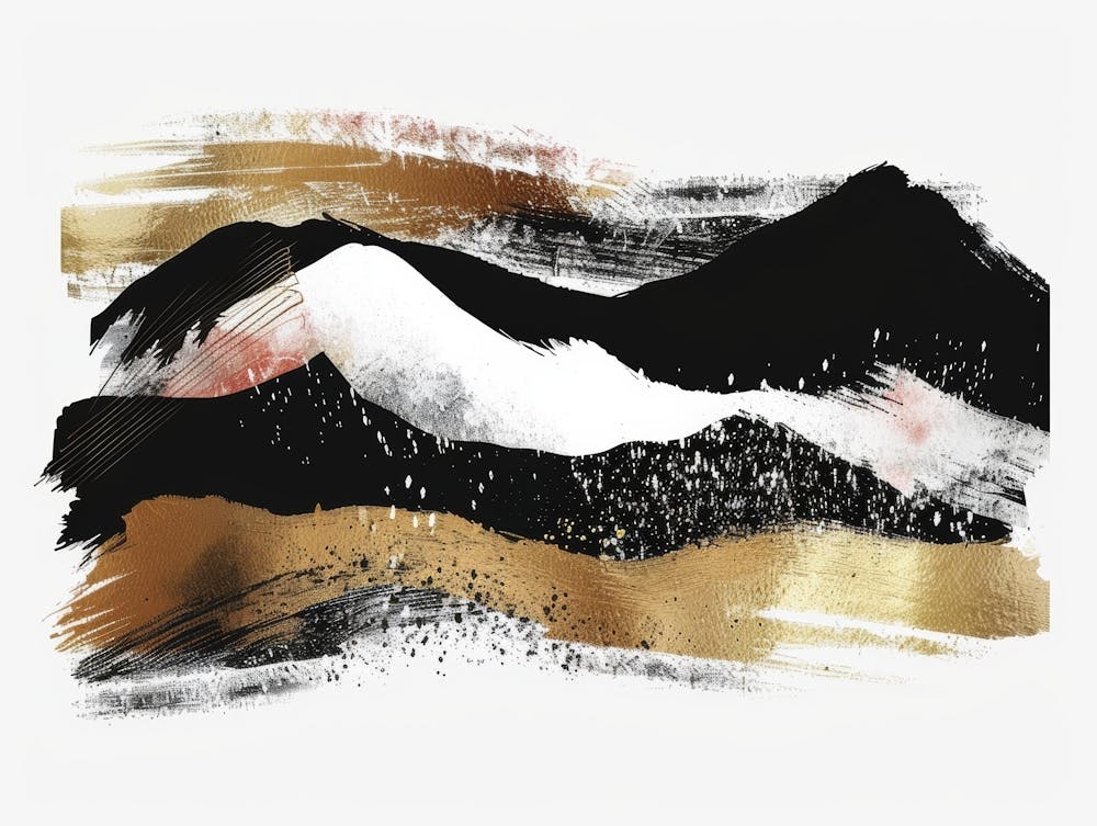 Abstract Mountains Canvas Print 1