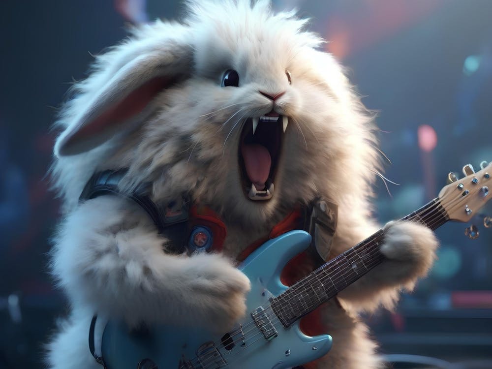 Leonardo Diffusion Xl A Fluffy Hardrock Rabbit Guitarist Bruta 0 (1)