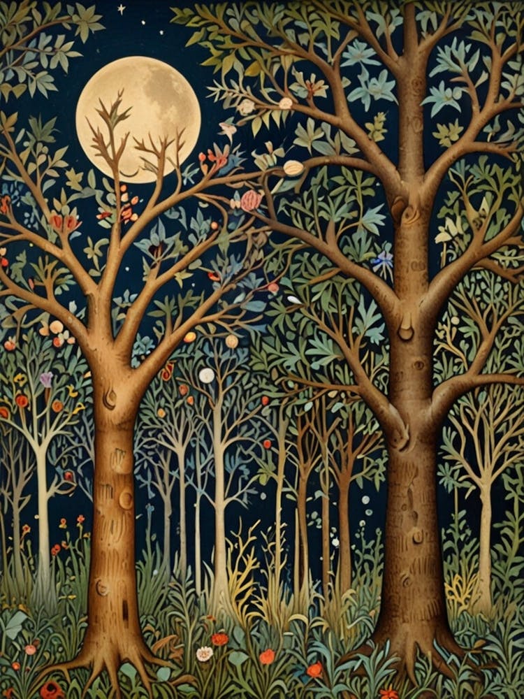 William Morris Moonlight In The Forest 93