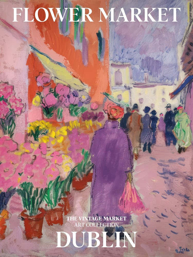 Vintage Flower Market Painting Dublin 2