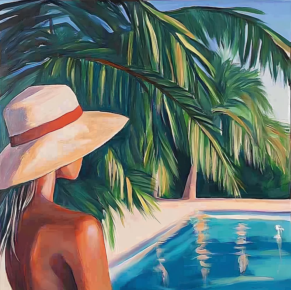 Hat By The Pool