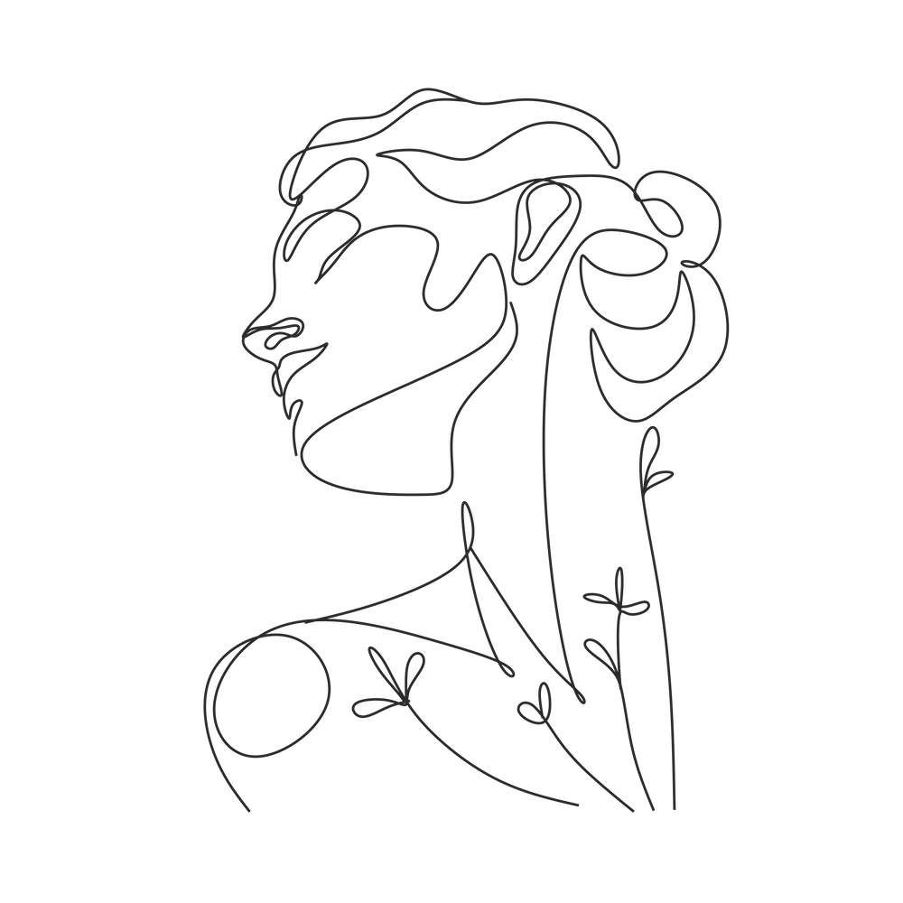 Woman Line Art Minimalist Art