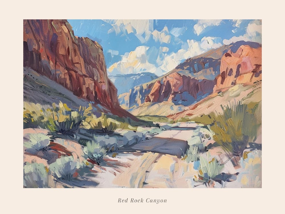 Western Landscapes Red Rock Canyon Nevada 2 Poster