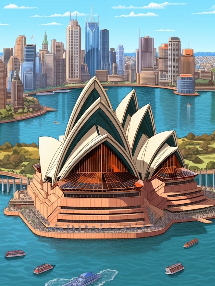 Sydney Opera House Art Pixel 2