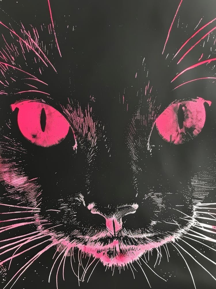 Pink Cat Canvas Print