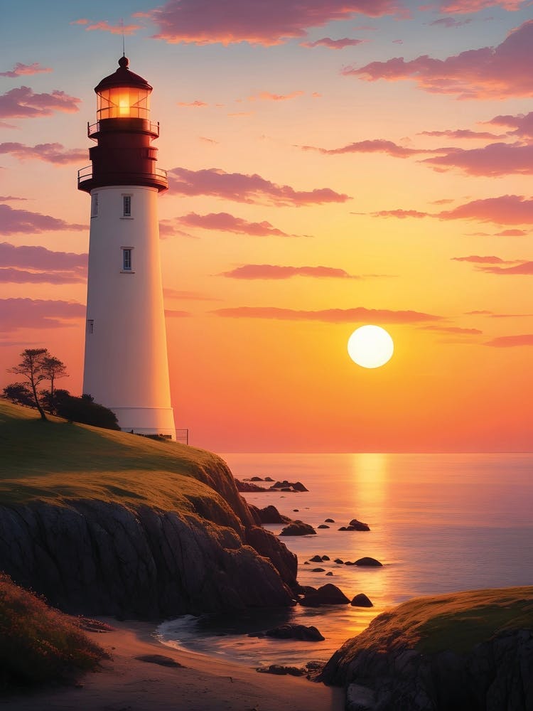 Lighthouse at Sunset