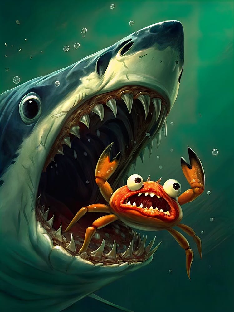 Shark With A Crab