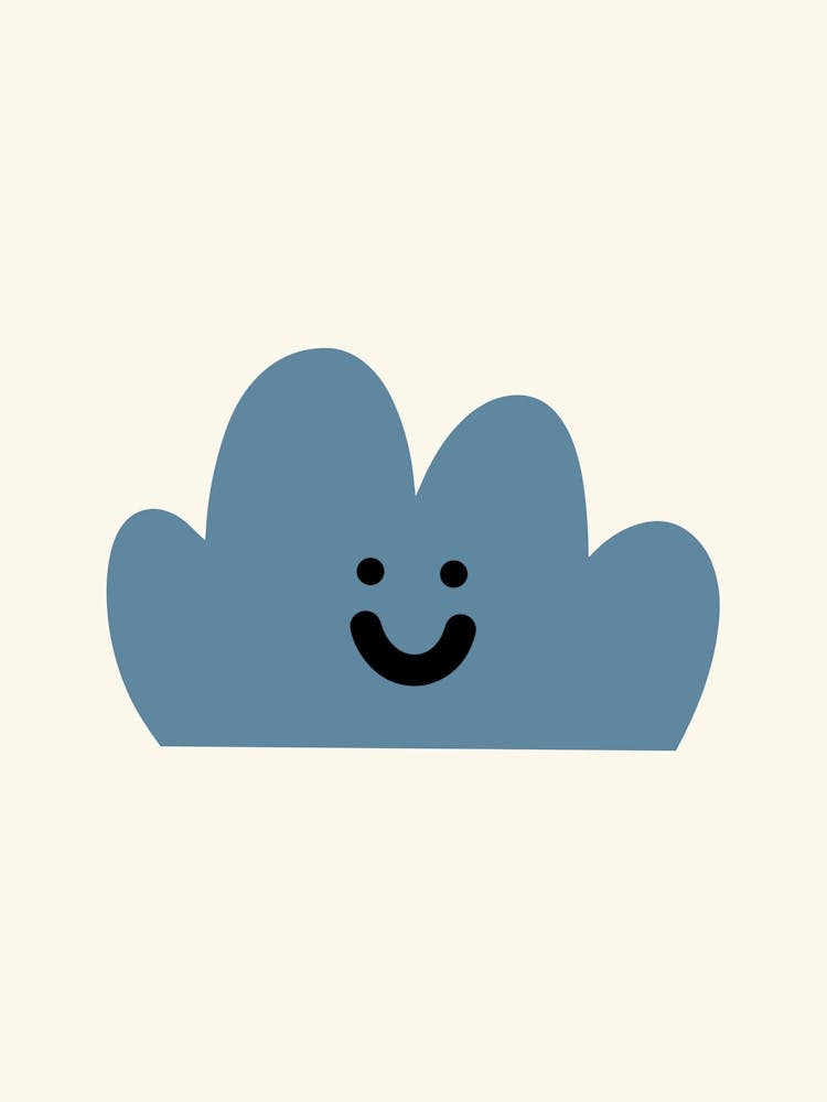 Blue Cloud With Smiley Face
