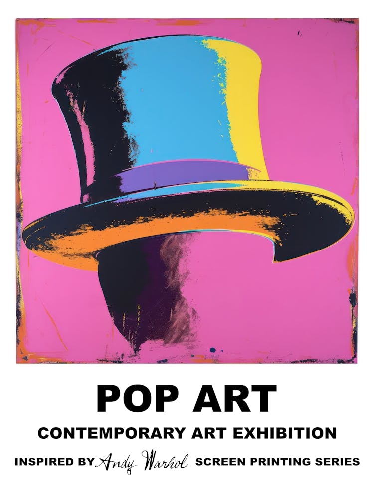 Poster Top Hat Pop Art 2