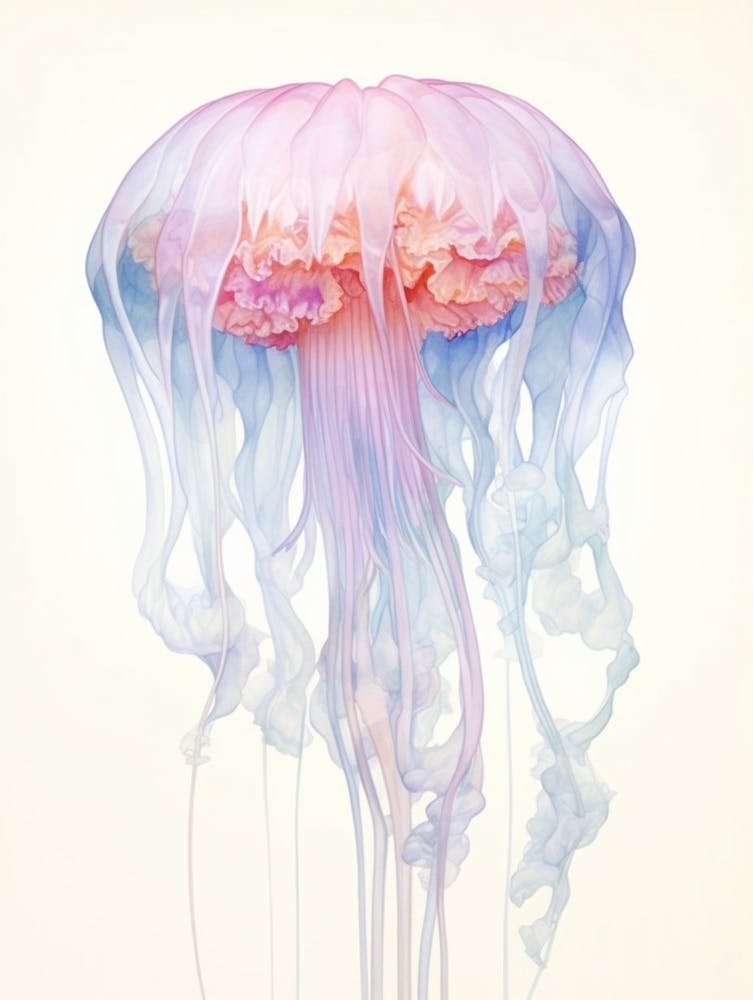 Box Jellyfish Watercolour Painting 6