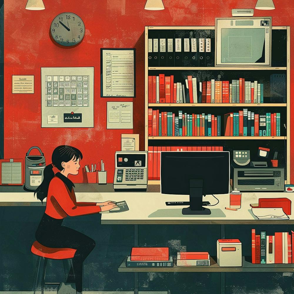 Woman Working In An Office