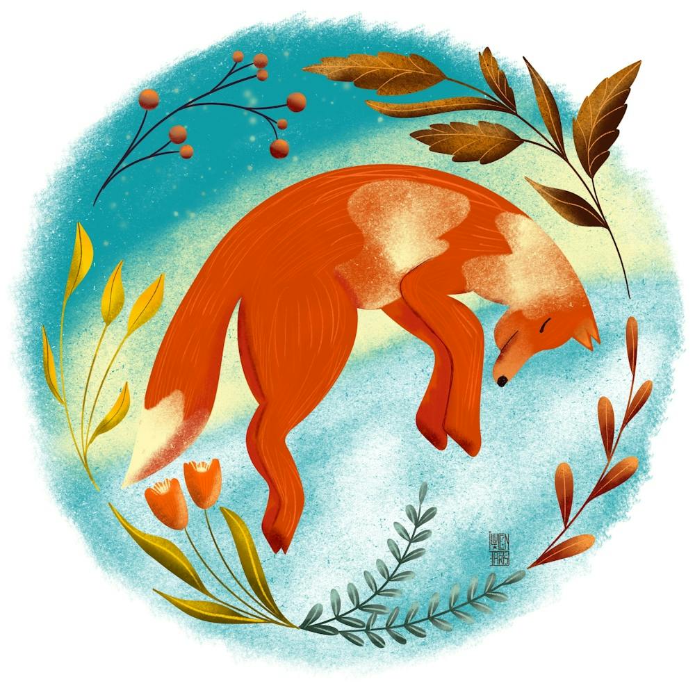 Fox In Autumn