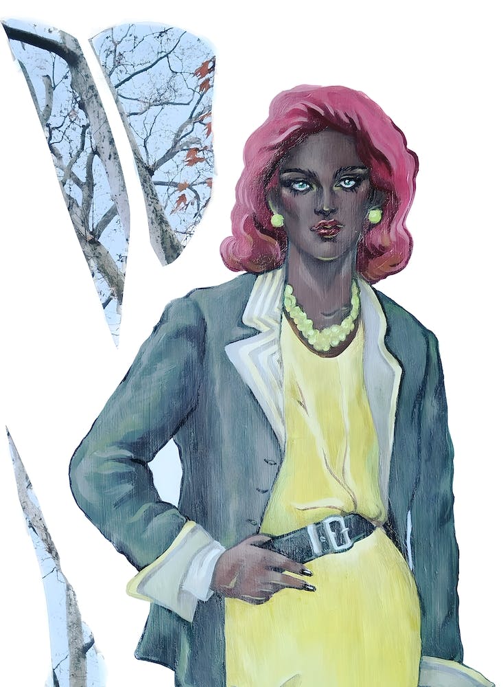 AFRICAN AMERICAN WOMAN IN SUIT COLLAGE