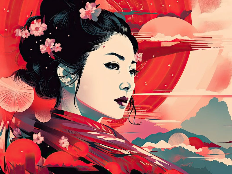 Illustration Face Geisha 3
