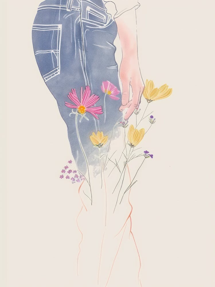 Jean Line Art Flowers 9