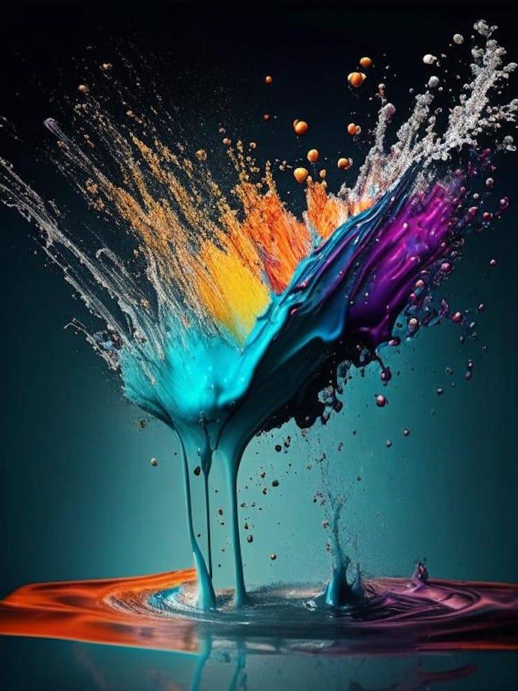 Water Splatter Water Waterscape Crayon 3