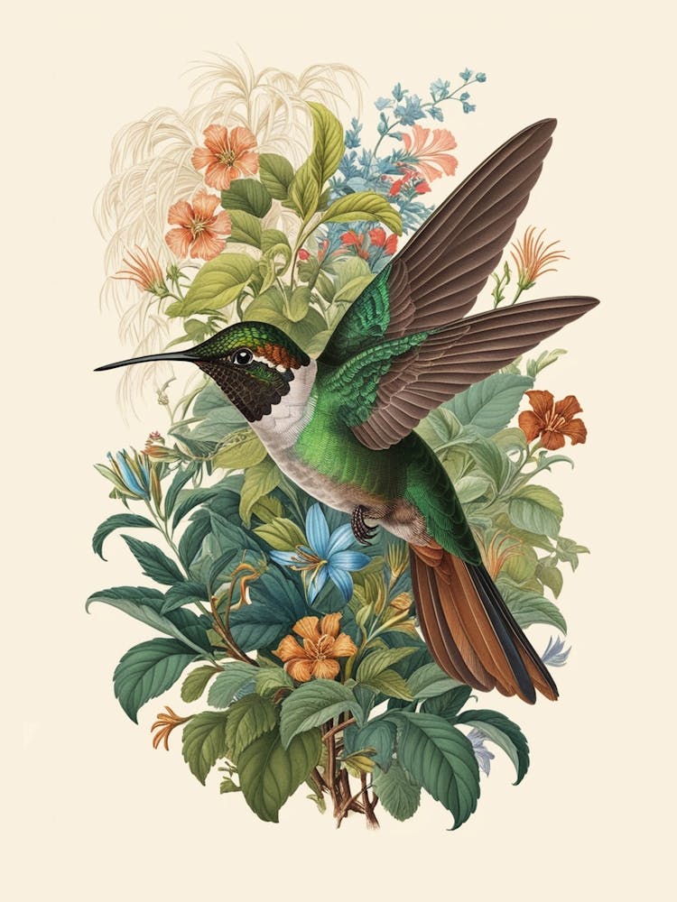 Hummingbird botanical flower beauty 11