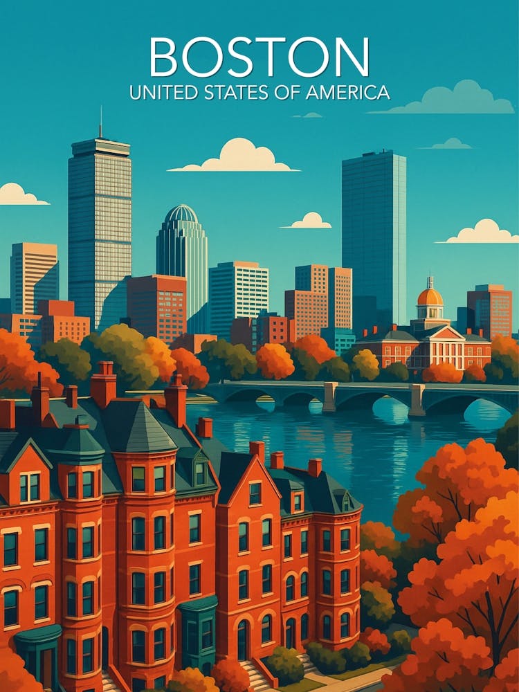 Boston | | Modern Poster