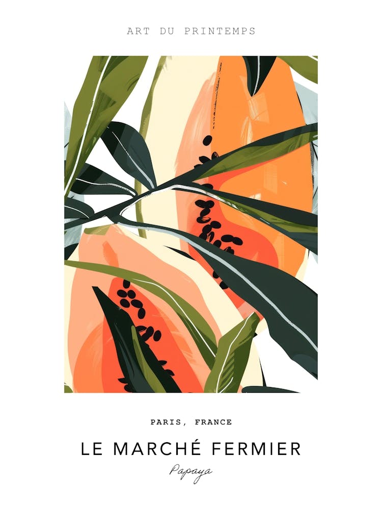 Papaya Le Marche Fermier Poster 2