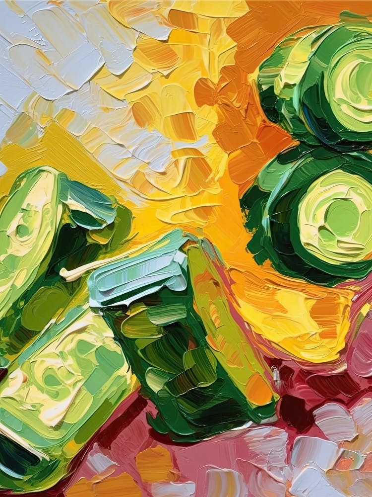 Cucumbers Oil Painting 3