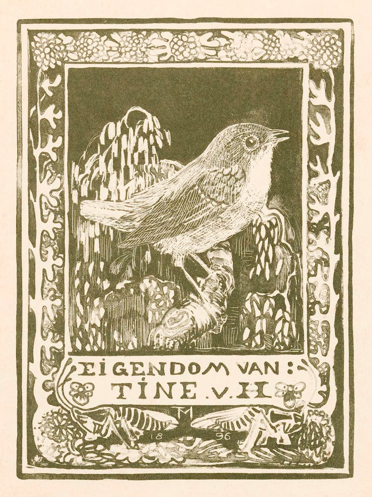 Ex Libris Of Tine Van Hoytema (1896), Theo Van Hoytema