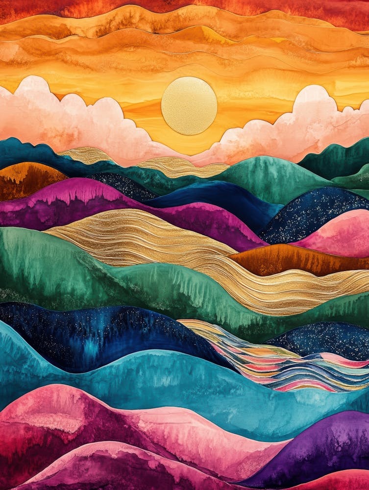 Sunset Over The Mountains 1