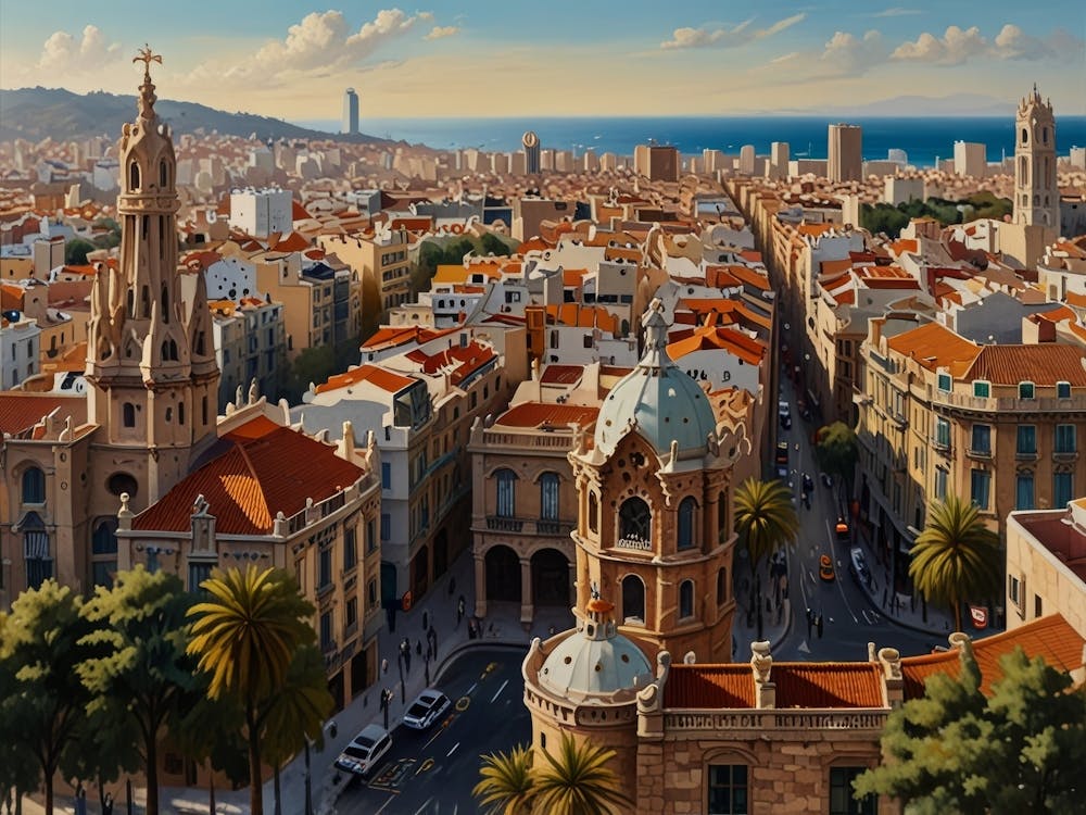 Barcelona Cityscape art