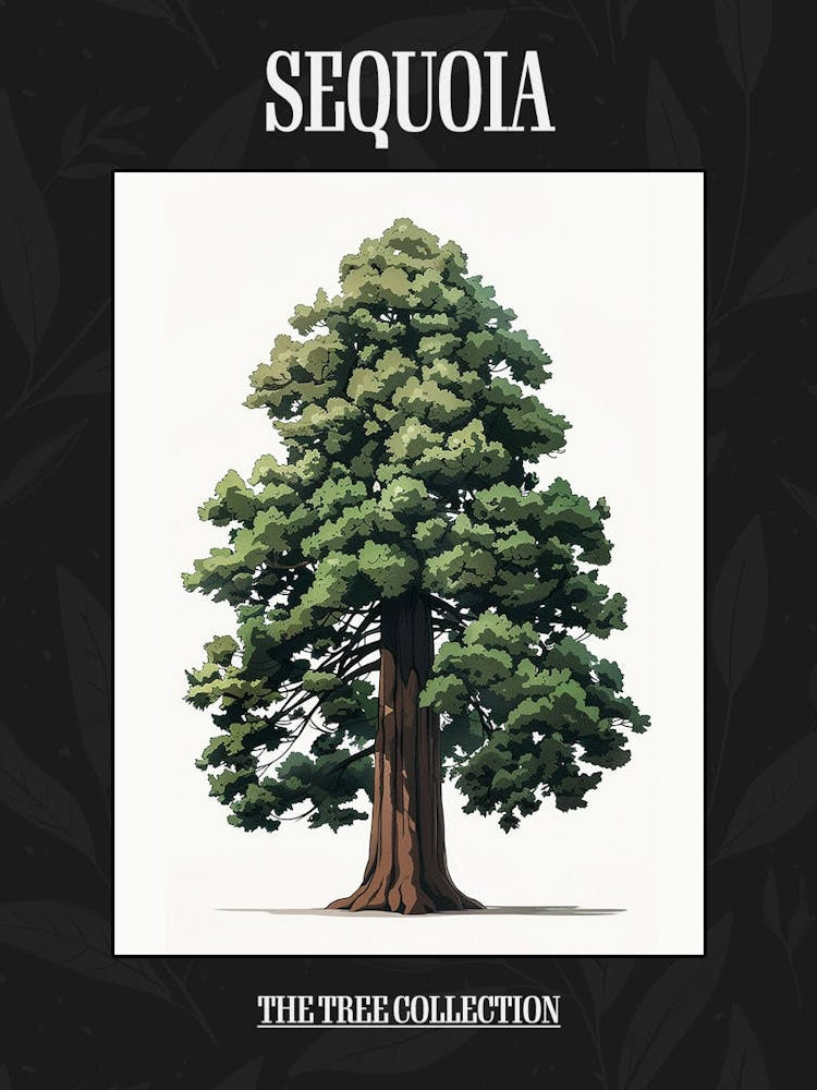 Sequoia Tree Pixel Illustration 3 Poster