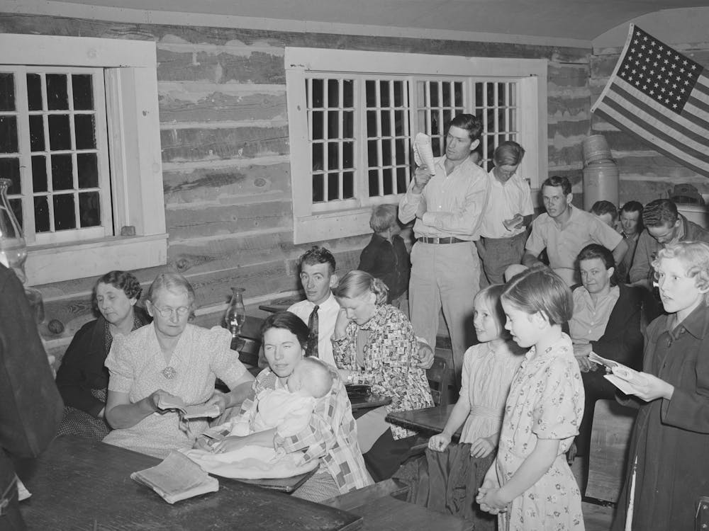 Untitled Photo, Possibly Related To Farmers And Their Families Enjoying The Literary Society Meeting, Pie Town, Ne