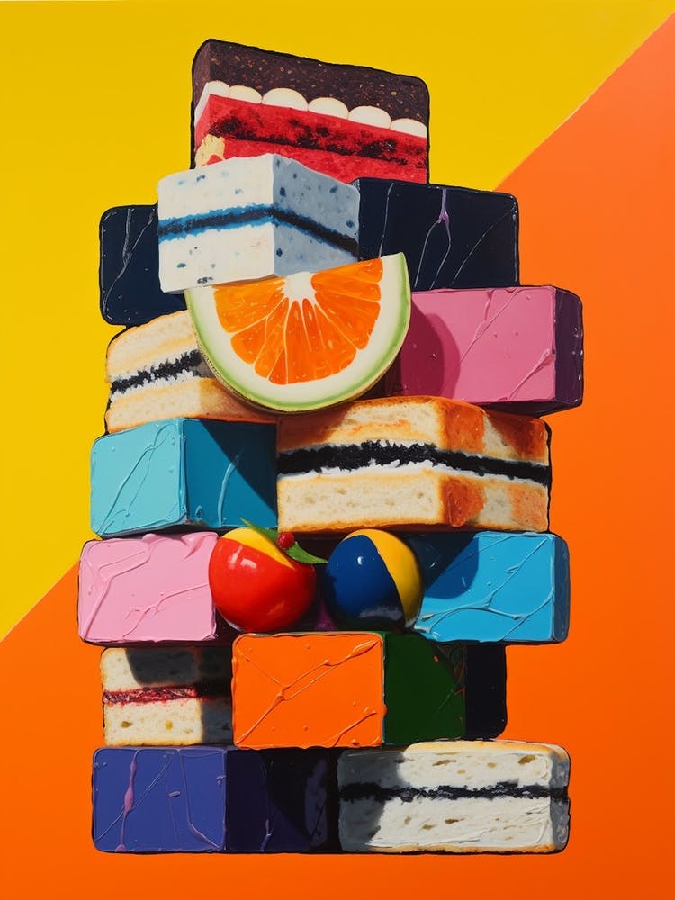 Abstract Cake Slices Geometric