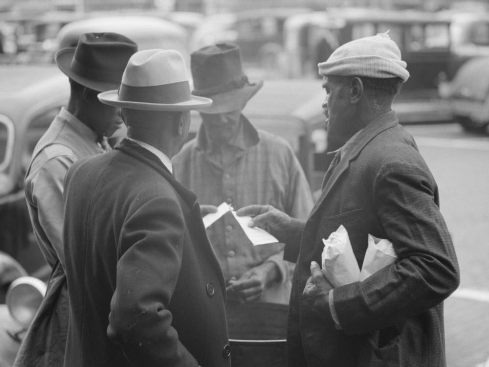 Group Of Men, Market Square, Waco, Texas By Russell Lee
