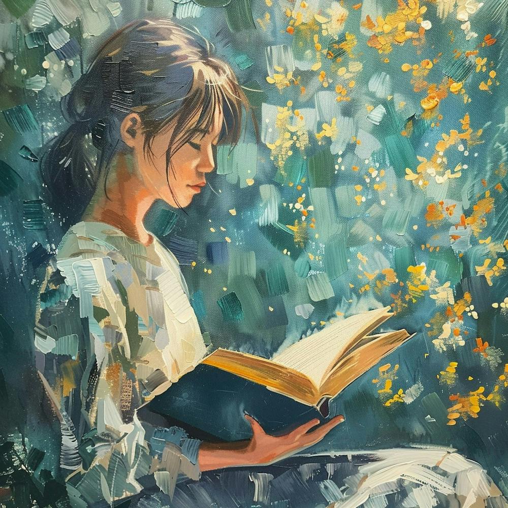 Girl Reading A Book 2