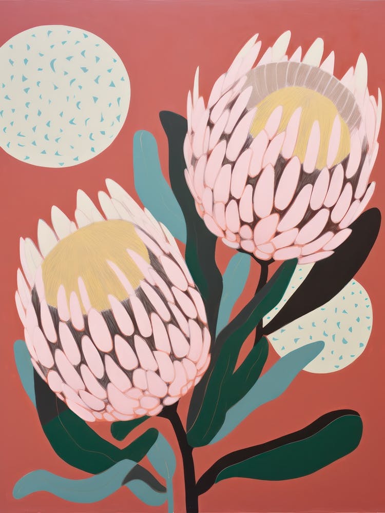 Proteas Flower Big Bold Illustration 3