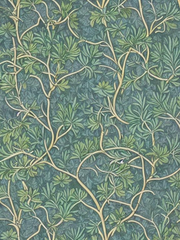 Pinyon Pine tree Vintage Botanical