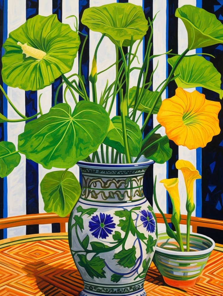 Flowers In A Vase Still Life Painting Morning Glory 1