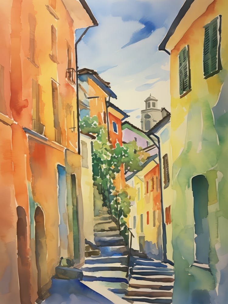 Brescia, Italy Watercolour Streets 4