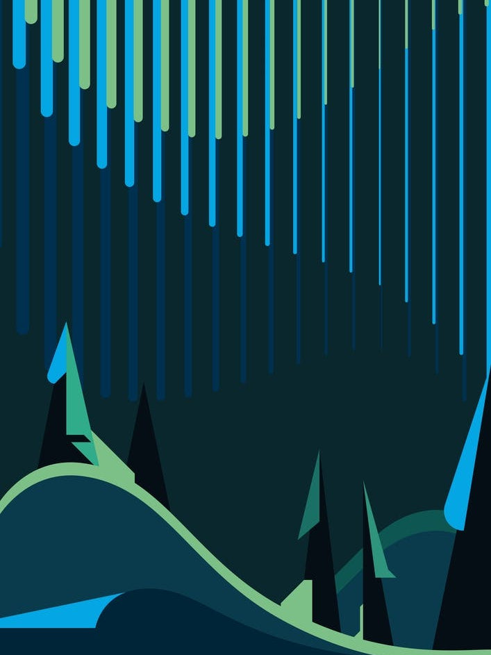 Abstract Aurora Borealis 2