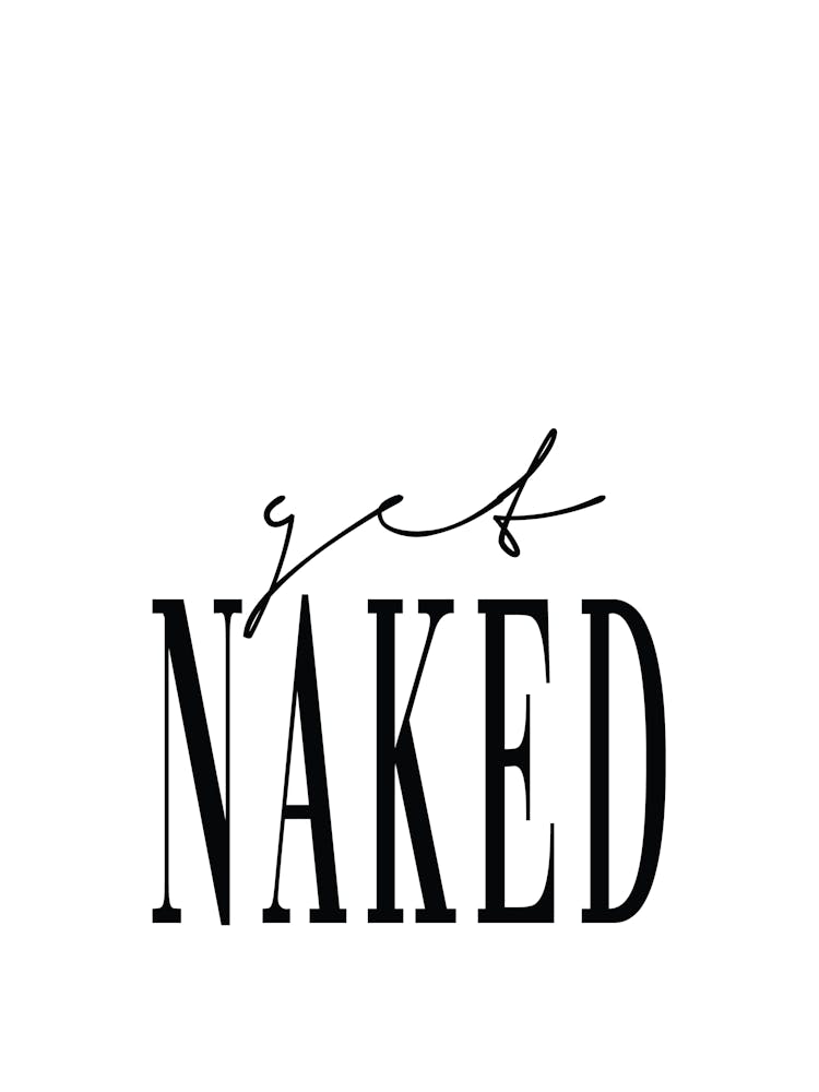 Get Naked Typography Design