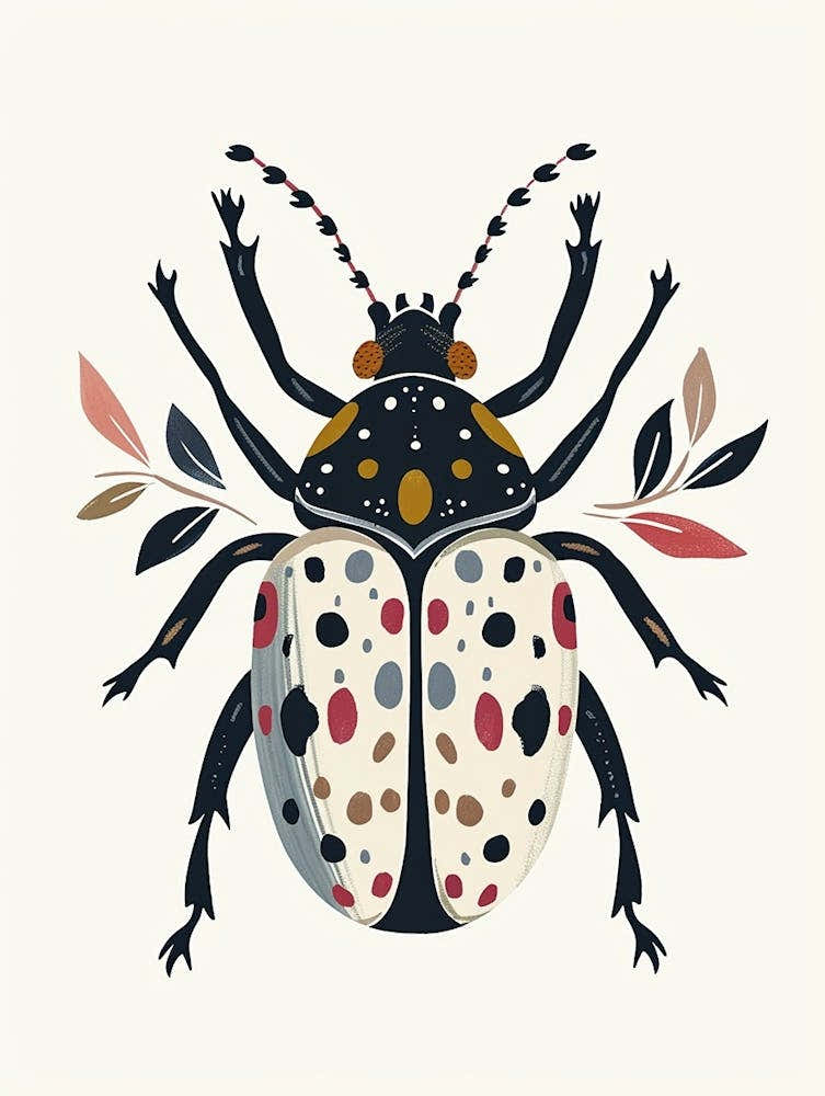 Colourful Insect Illustration Beetle 22