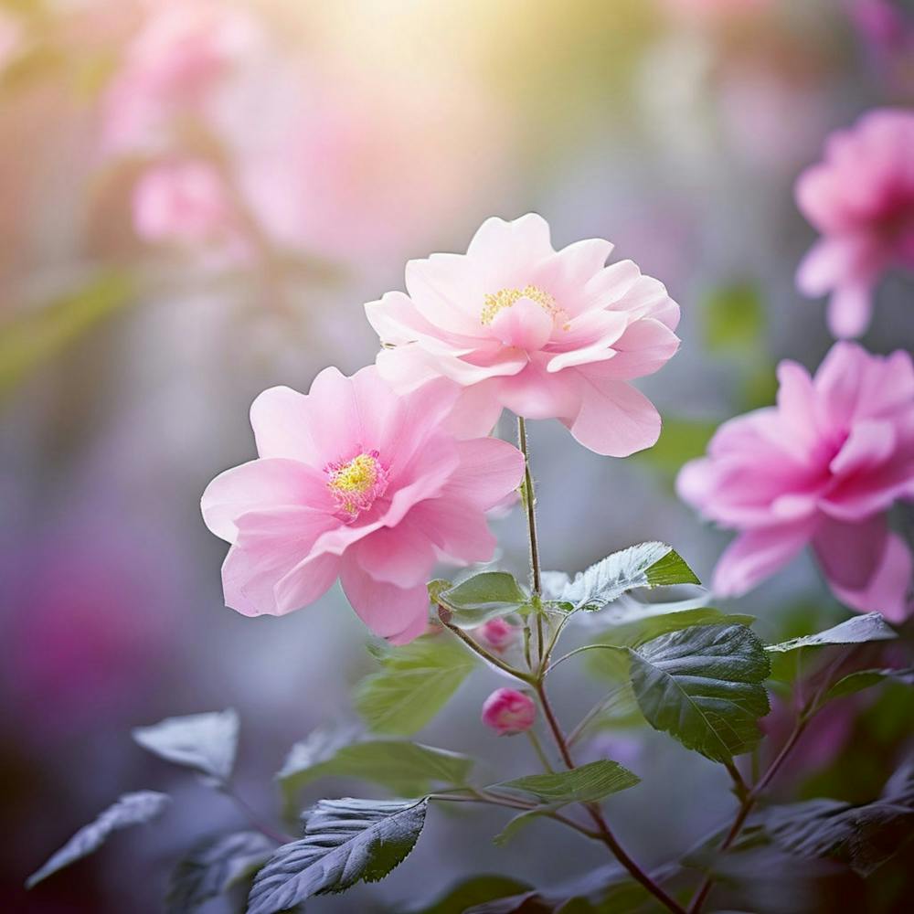 Flowers Leaves Nature Soft Freshness Pastel Botanical Plants Blooms Foliage Serene Delic (18)