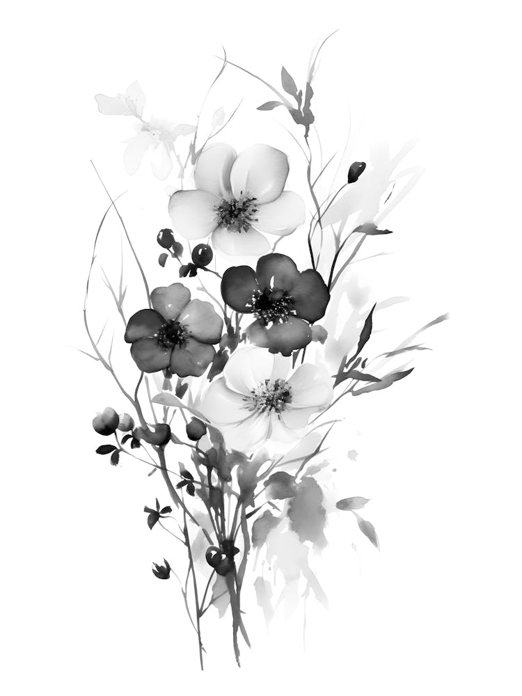 Black And White Flowers 31