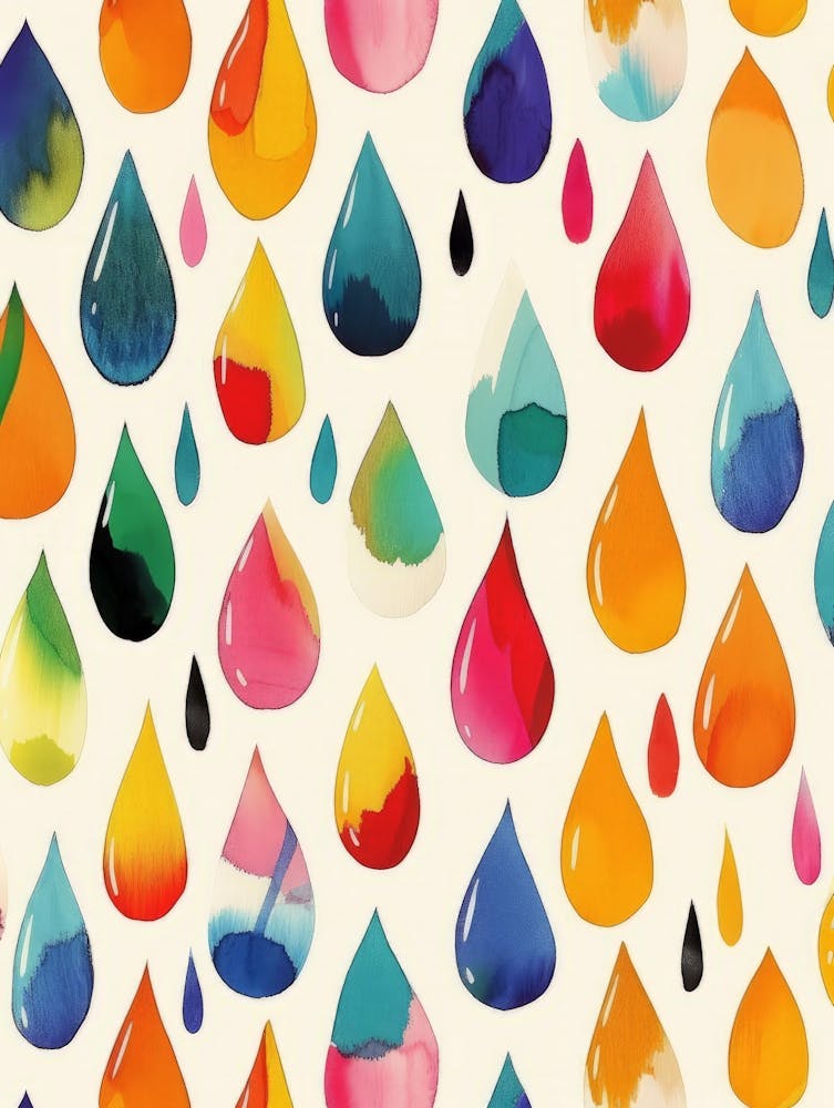 Watercolor Raindrops
