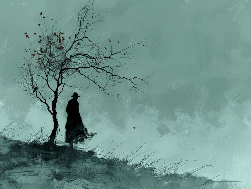 Homme Marchant Près D'un Arbre